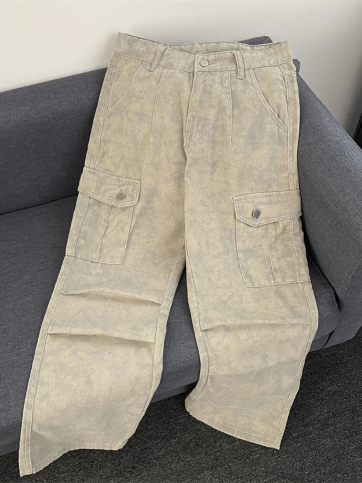 

Американские камуфляжные мужские джинсы-карго Vibe от модного бренда, осенне-зимние, широкие, рабочие, длинные