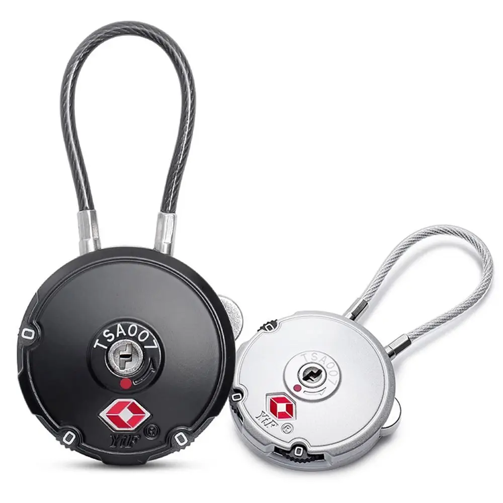 

Прочный дорожный стальной трос, 3-значный кодовый замок, таможенный кодовый замок, замок с паролем, таможенный замок TSA