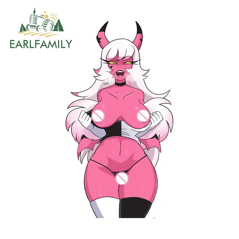 EARLFAMILY 13 سنتيمتر X 7.1 سنتيمتر NSFW مثير أنيمي الشيطان ملصقات السيارات الفينيل شخصية مكيف الهواء المحمول ملصق مائي العربة الكتابة على الجدران