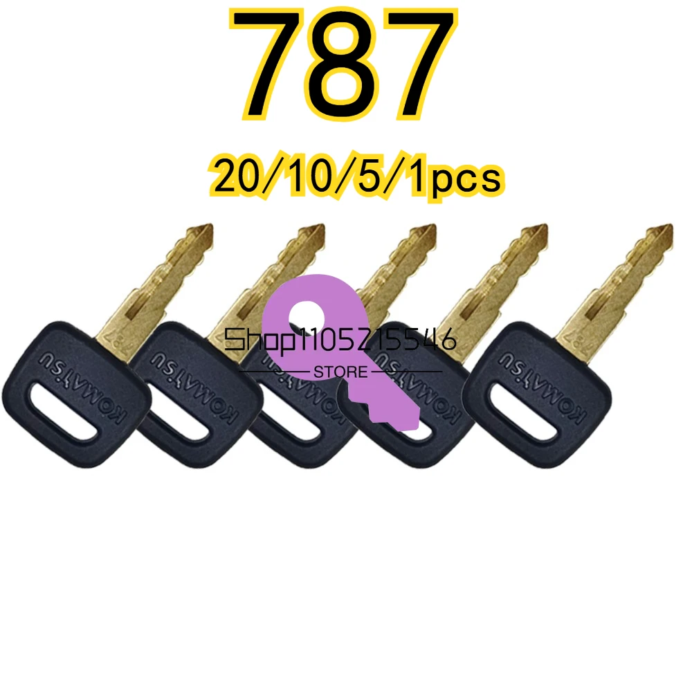 20/10/5/1pcs New Komatsu 787 Suitable for Heavy Equipment Black Handle Key Excavator Bulldozer Loader Backhoe Starter