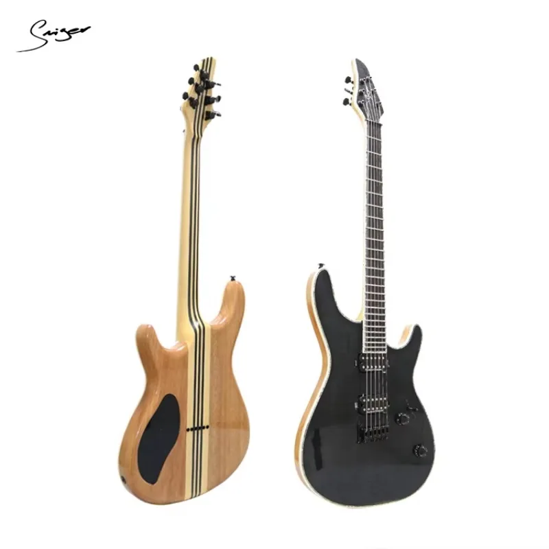 Professional Musical Instruments Factory Custom Neck Through Body Electric Guitar