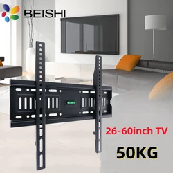BEISHI LED LCD TV Fixed Wall Mount Bracket 26-60 Inch Universal Tilt Adjustable TV Stand Holder Max Load 50KG VESA 400x400mm