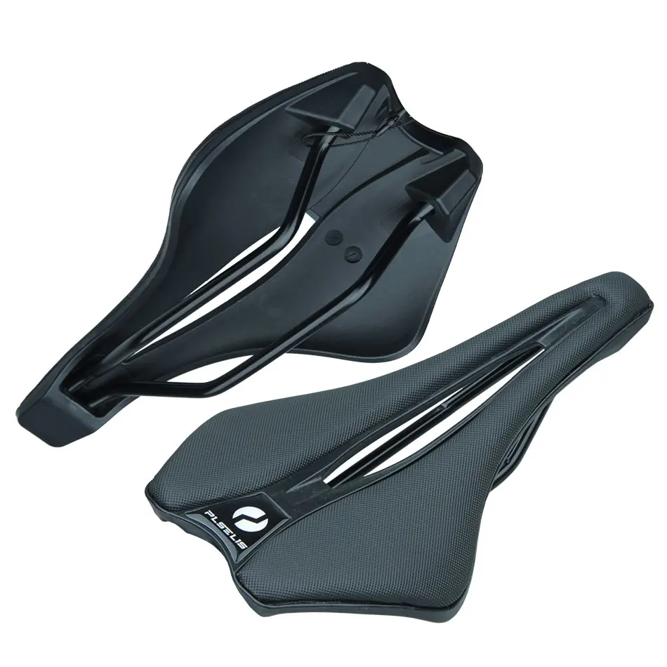 PLSELIS Mountain Bike Saddle Hollow Breathable Folding Car Cushion Electroplated Color Seat Bag Nylon material seat cushion