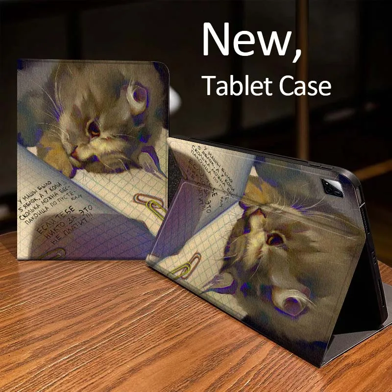 

Cartoon Black Cat Photo For Xiaomi Mi Redmi Pad 2 4 5 7S 6S 6 7 8 Plus SE Pro K 2025 inch 8.7 11 Tablet Case