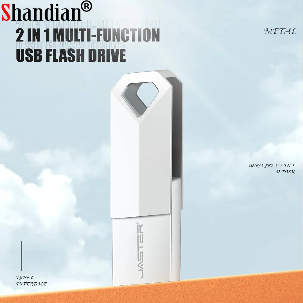 O flash de usb do metal de shandian conduz 2.0 64gb 100% capacidade real waterproof a movimentação da pena 32gb logotipo feito sob encomenda livre presente criativo u disco 16gb