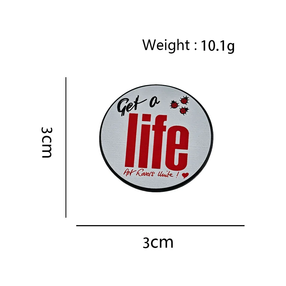 Gilbert George Get A Life Enamel Pins Art Lovers Unite Brooches Cute Ladybug Metal Badges Clothes Backpack Decor Jewelry  Gift