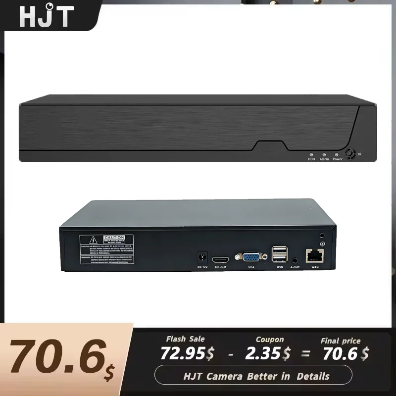 HJT 4K H.265 10CH WIFI NVR AI Smart Recording Security Surveillance Network Video Plug And Play Security Surveillance Syterm