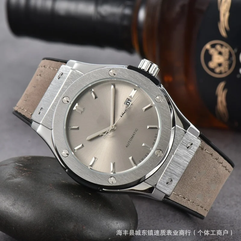 Foreign Trade Classic Mechanical Watch Hengjia Three-Pin Calendar Men's Mechanical Automatic Watch in Stock Wholesale