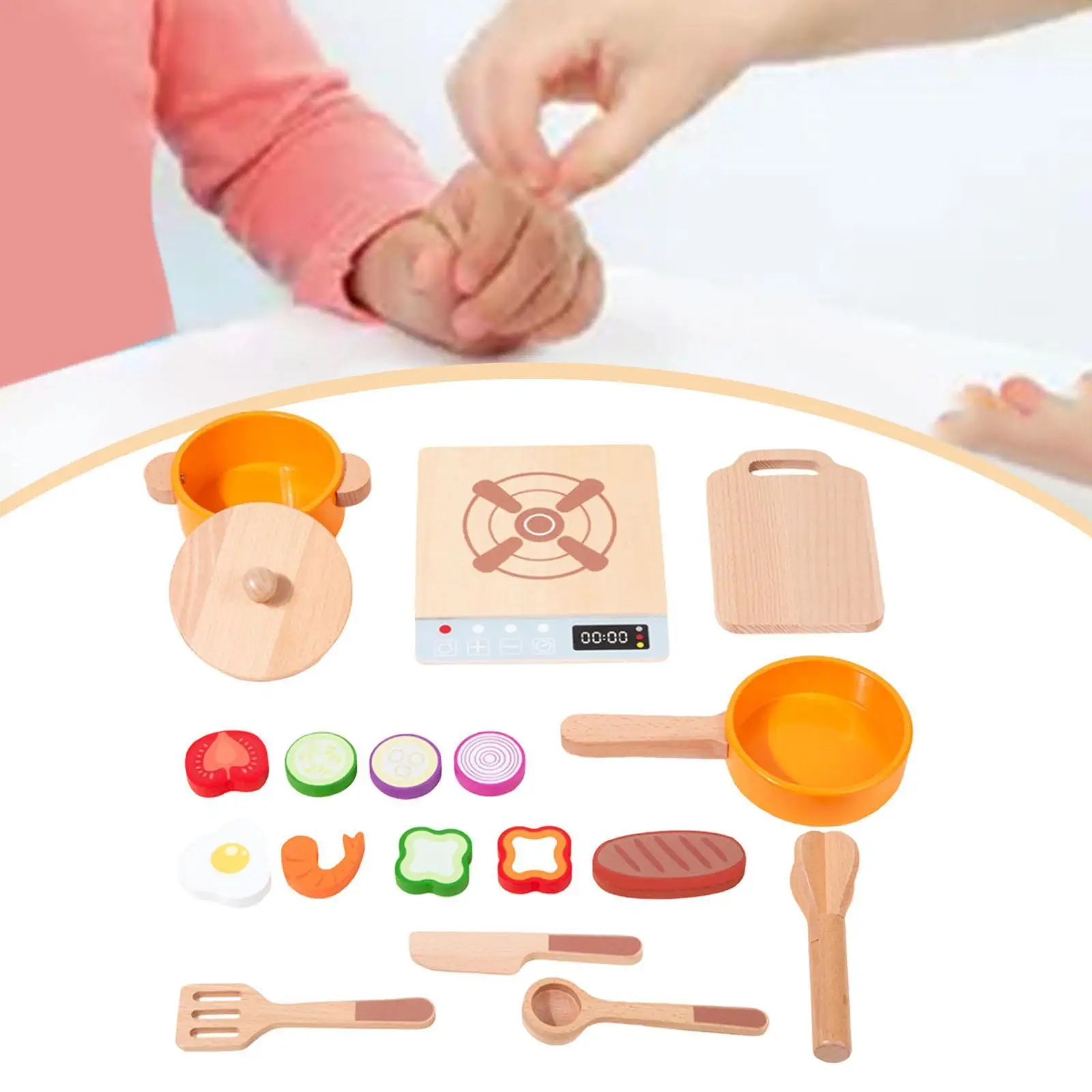 Kitchen Playset Toy Play Kitchen Accessories for Game Favor Role Play