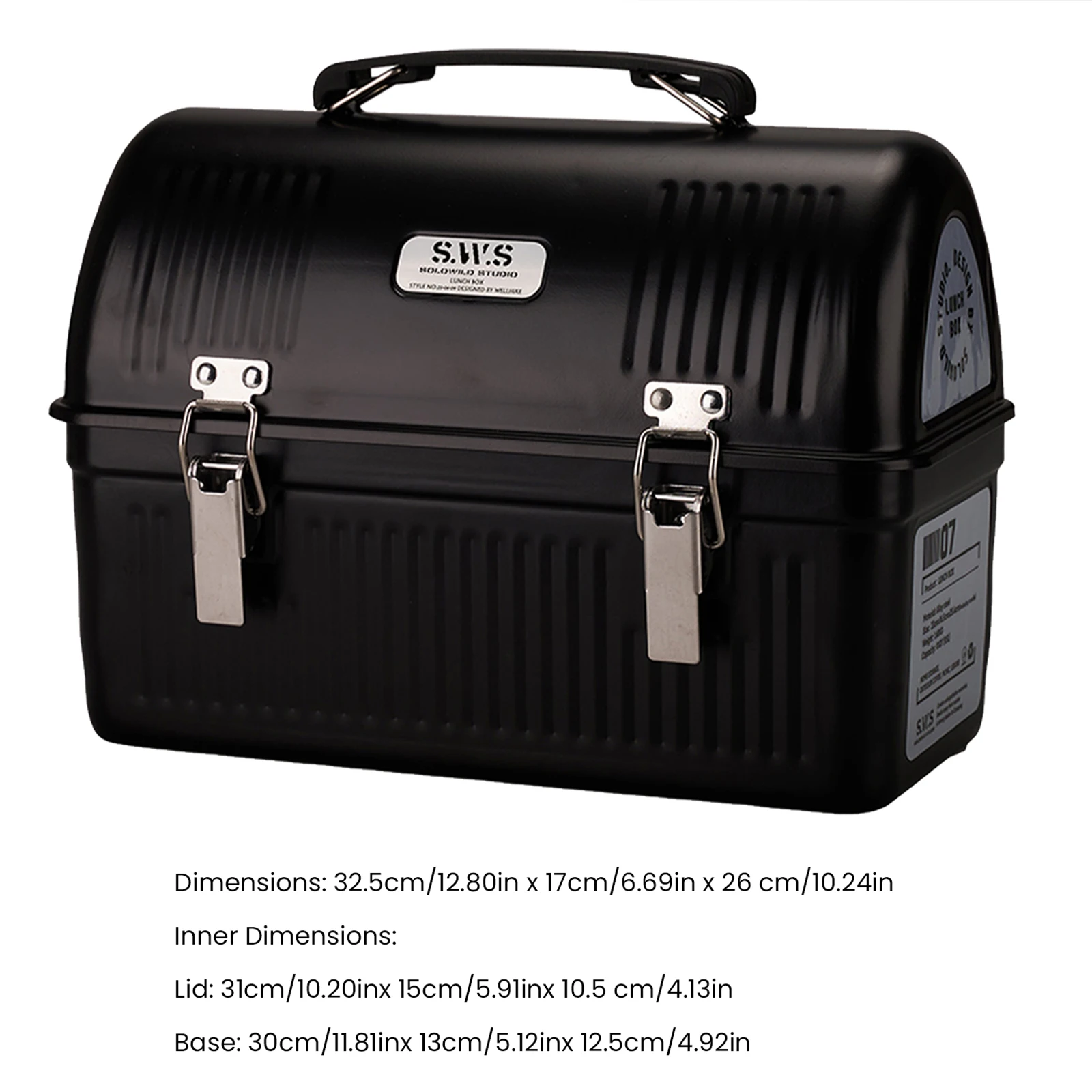 9.5L Vintage Metal Lunch Box With Handle And Latch Outdoor Camping Picnic Lunchbox Portable Coffee Brewing Tool Storage Boxes