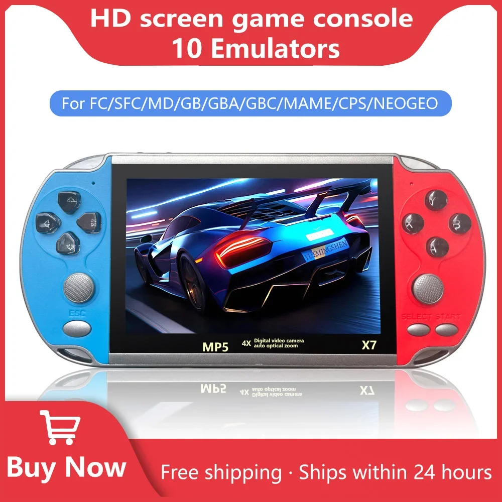 

Handheld Game Players 4.3 Inch Screen Nostalgic Game Console with 1500mAh Battery Video Game Controller Ideal Gift for Kids