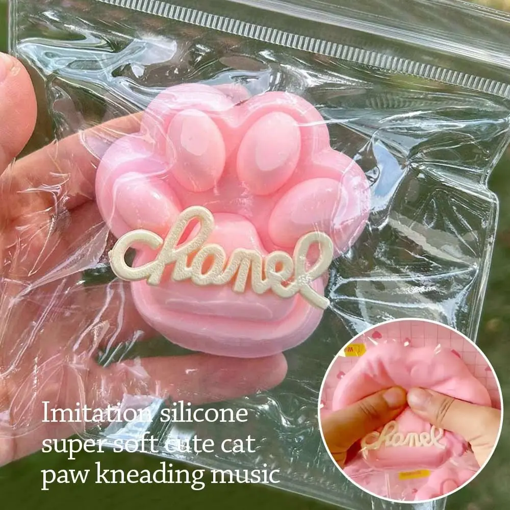 Cute Squeeze Toy Squeeze Cat Paw Toys Sticky Soft Decompressing Pinching Cat Paw Abreact Pinching and Decompressing Toy