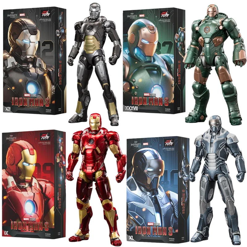 

ZD Toys Iron Man Avengers Tony Stark MK9 MK12 Mark37 Hammerhead MK40 Action Figure Collections Model Garage Kit Birthday Gifts