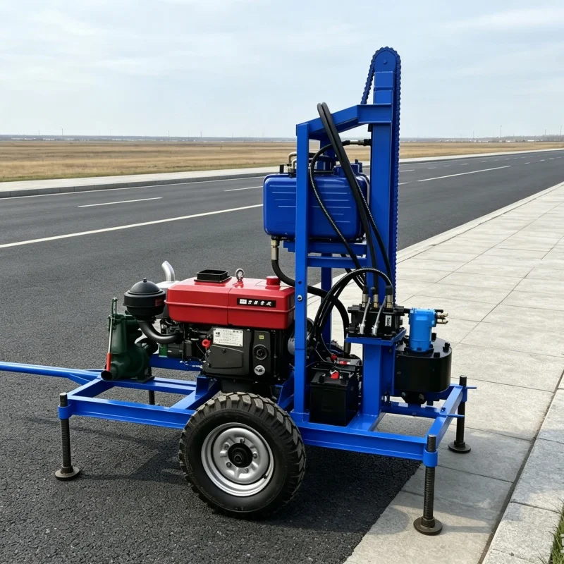 Customized Small exploration drilling machine, integrated water well drilling rig, water well drilling equipment for fields