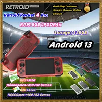 Retroid Pocket 4 Pro HandheldS4.7 Inch Video Game 8G+128GB RP4 Android 13 WiFi 6.0 Bluetooth  Console 512G 70000 Games PSP PS2