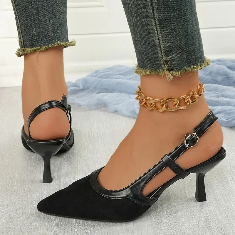 Luxury High-quality Women's Sandals Casual Fashion Brand High Heels Comfortable and Elegant 2025 Summer High Heels Women's Shoes image 6
