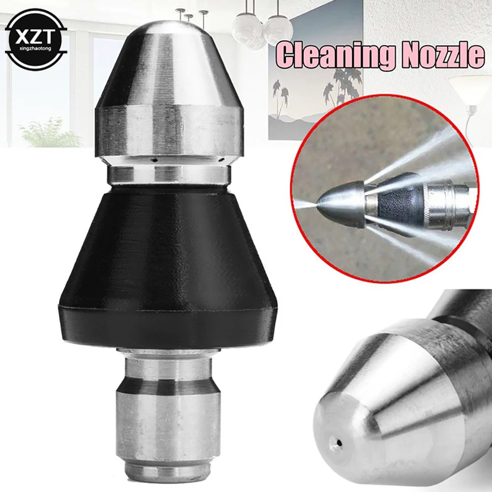 1/4 Inch High Pressure Pipe Dredging Cleaning Nozzle Washer Sewer 6 Jet Nozzle Washing Machine Drain Cleaning Home Accesories