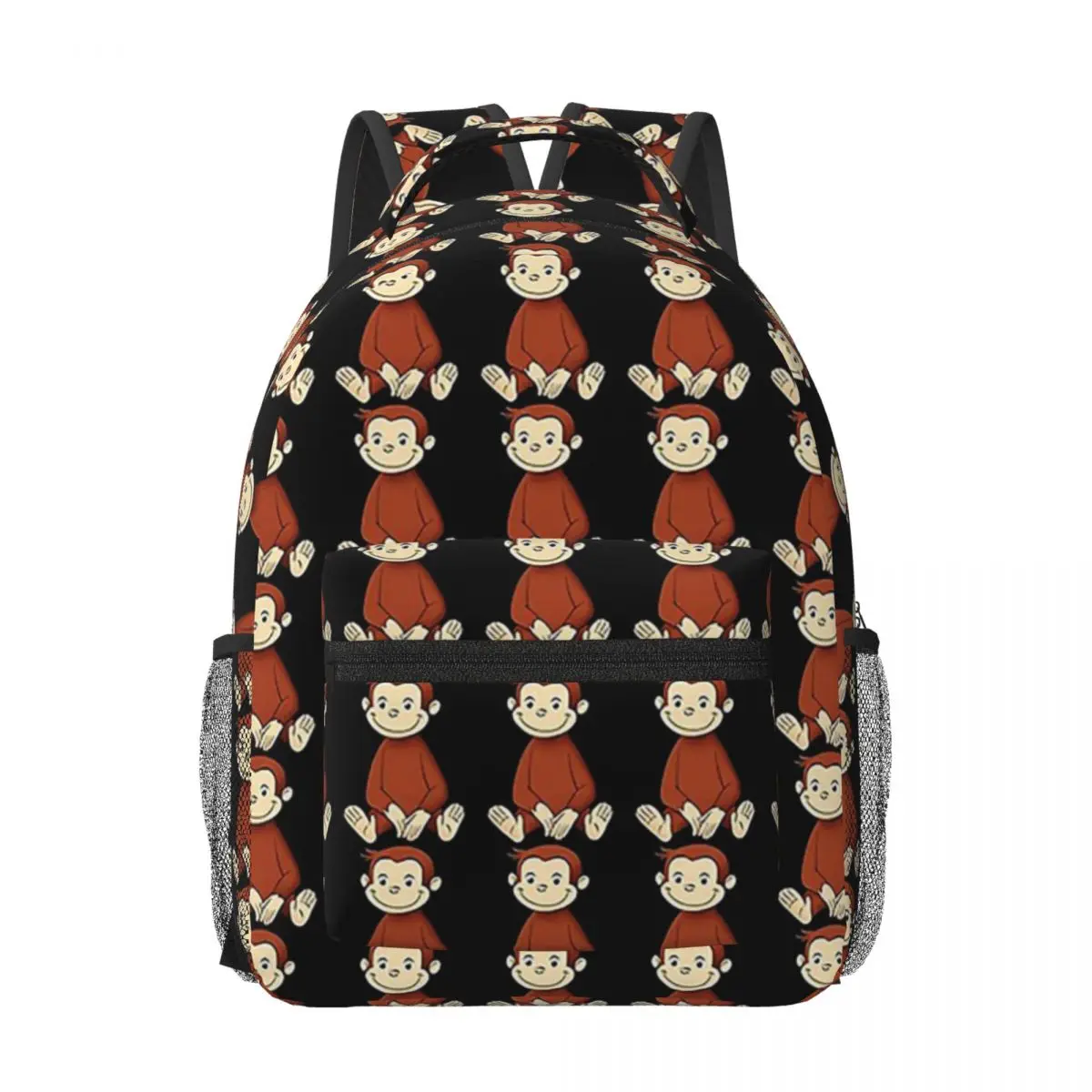 

Monkey Curious George Woman Backpacks Boys Girls Bookbag Students School Bags Portability Travel Rucksack Shoulder Bag