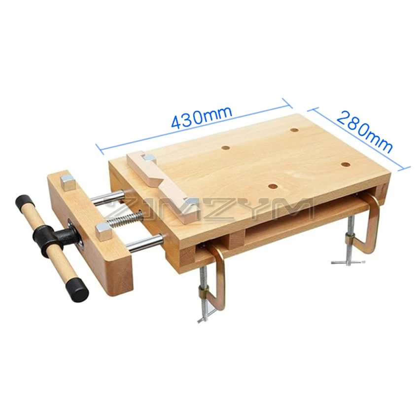 

Woodworking Bench Wood Desktop Work Table Portable Hardwood Workbench Woodworking Workbench With Clamping And G-Fixtures