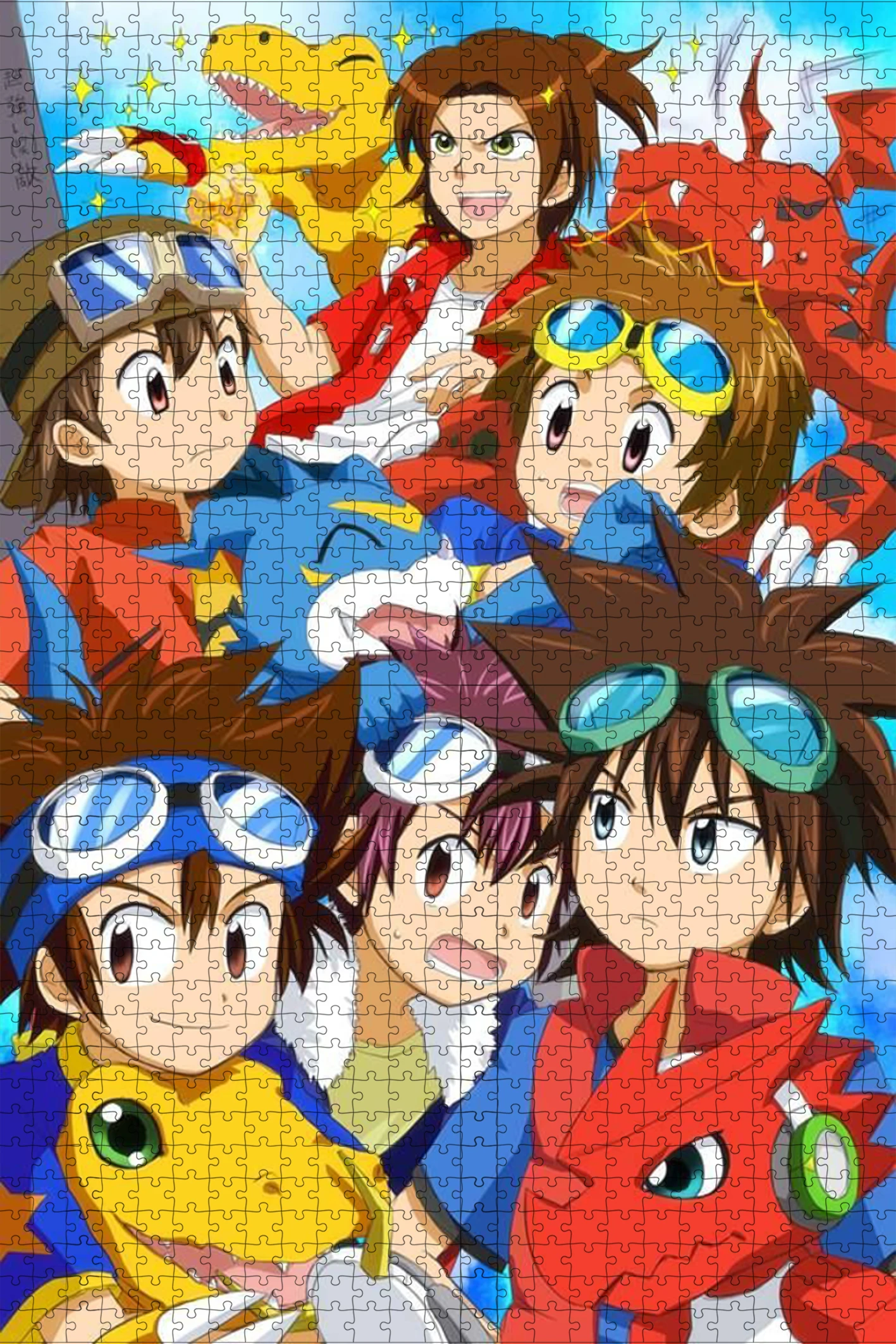 Anime Digimon 1000 Pieces Jigsaw Puzzle Digital Monster Diy Jigsaw Puzzle Creativity Imagine Unzip Game Toys Puzzles Kids Gifts