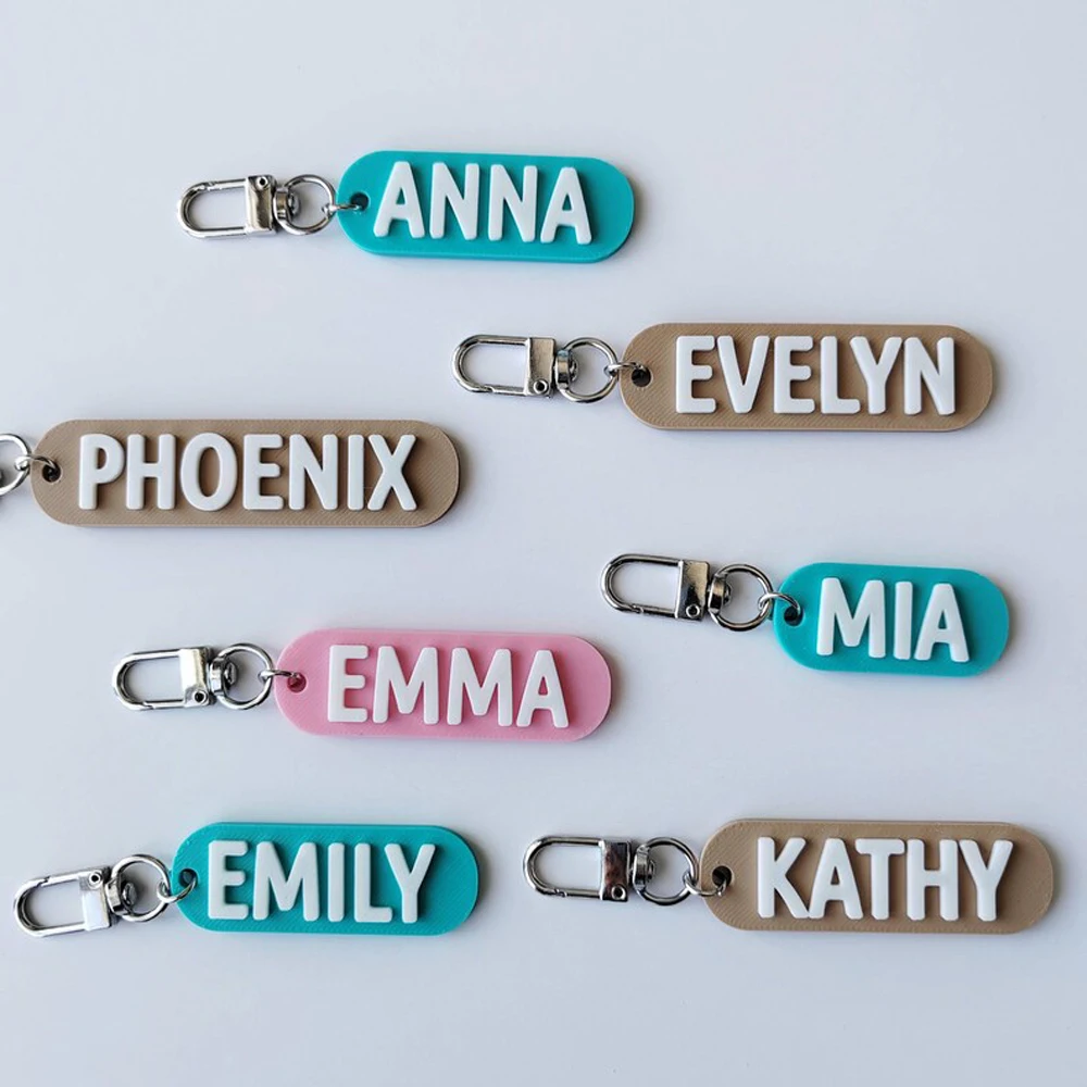 Personalized Customized Name Keychain Custom Acrylic Label Keychain Fashion Luggage Name Label Commemorative gift for a Friend view 2