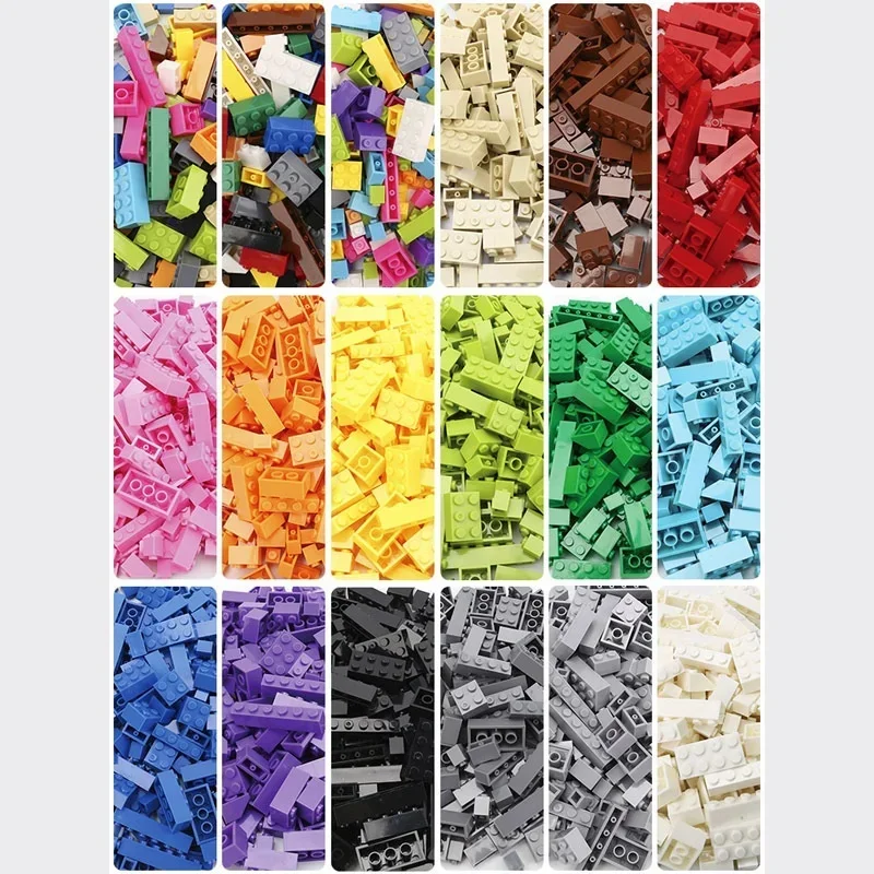 120Pcs Building Blocks Bulk Lot Pack ordinati per mattoni a colori Block Plate Toys piccole particelle Bulk compatibile Legoeds Kit fai da te