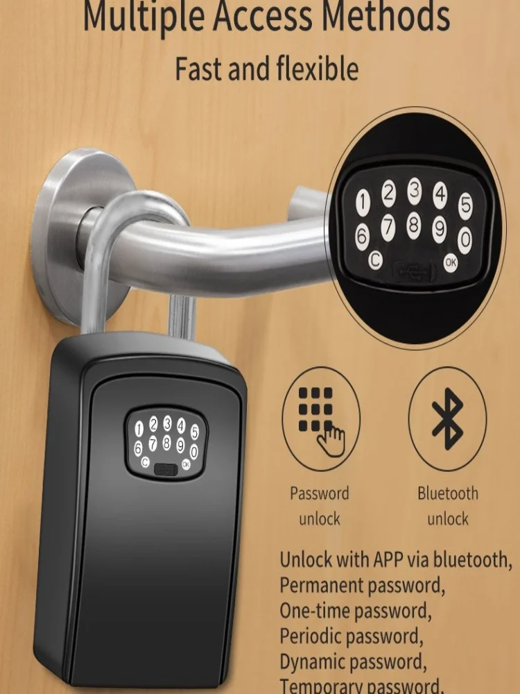 Graffiti Smart Key Box APP mobile Scatola di blocco password montata a parete remota Scatola di chiavi Mini scatola di chiavi