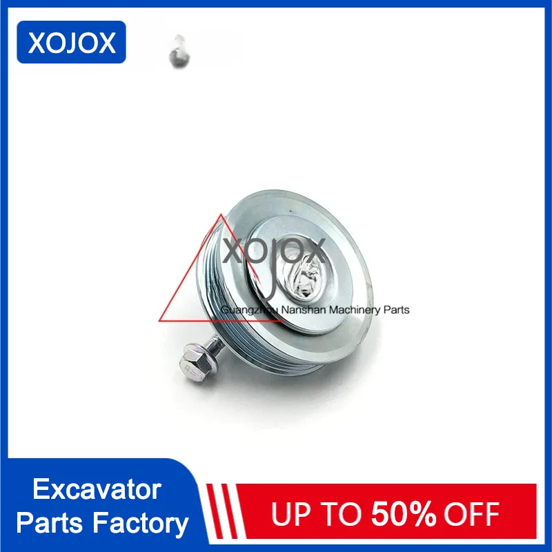 XOJOX For Doosan Daewoo Dh150 220 215 225 258 300-5/7/9 Air Conditioning Belt Tensioner Pulley 4PK Wear Excavator Parts