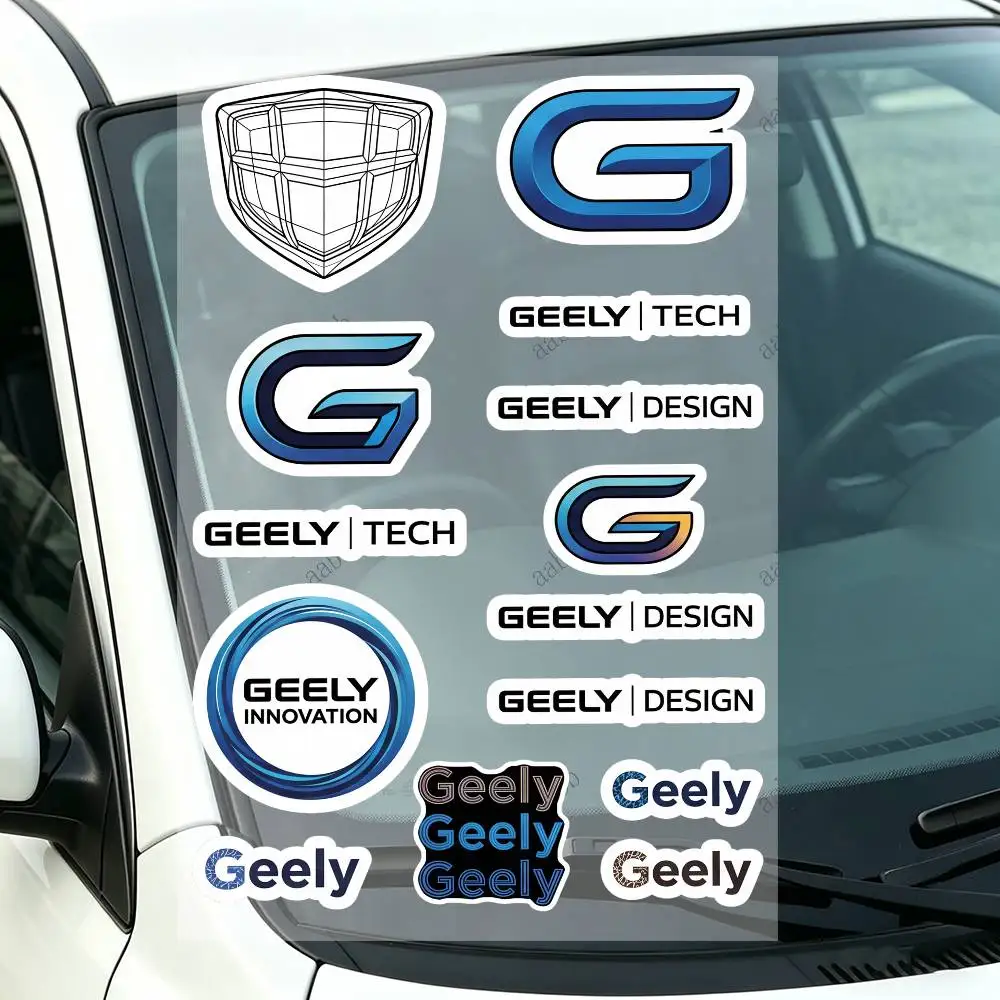 G-Ge E-ely A-Auto Motorcycle Decal Sticker Kit Reflective Graphics For Helmet Tank Fairing Body Custom Bike