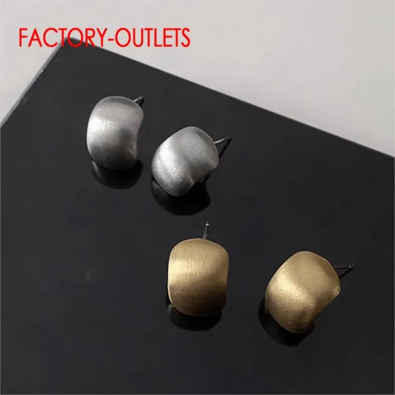 Genuine 925 Sterling Silver C Arc Pattern Stud Earrings For Women Girls Korean Style Classic Earrings New Trendy 2 Option