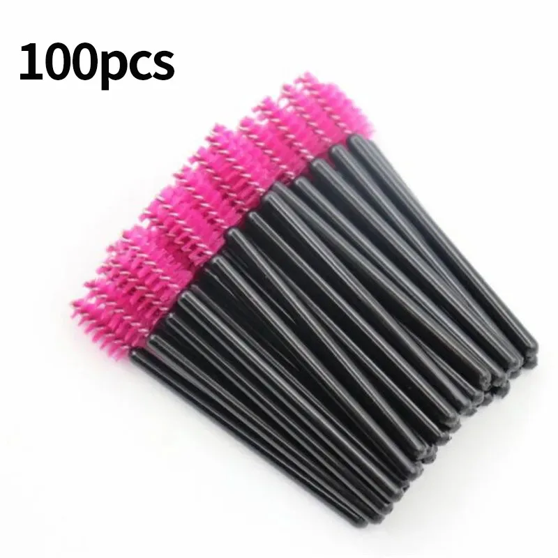 100pcs Disposable Eyelash Brushes Spoolies for Makeup