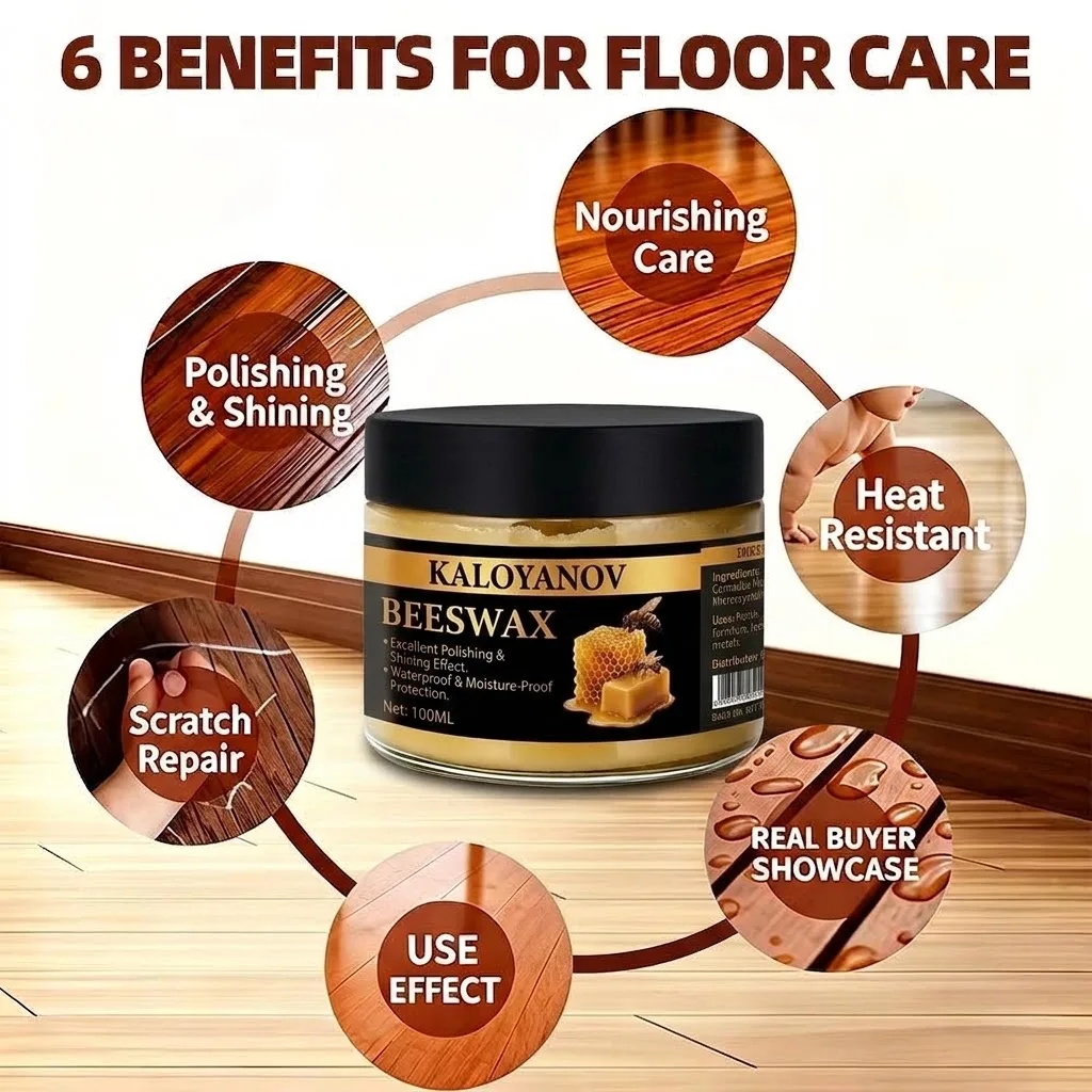 Wood Care Wax Solid Wood Furniture Polishing Seasoning Beeswax Polisher Waterproof Furniture Care Maintenance Beeswax