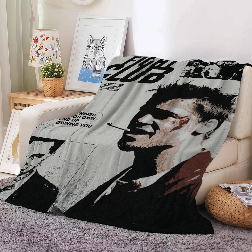 Film F-Fight C-Club Action Classics Blanket Warm And Soft Suitable For Bedroom Living Room Sofa Bed Office Travel Camping