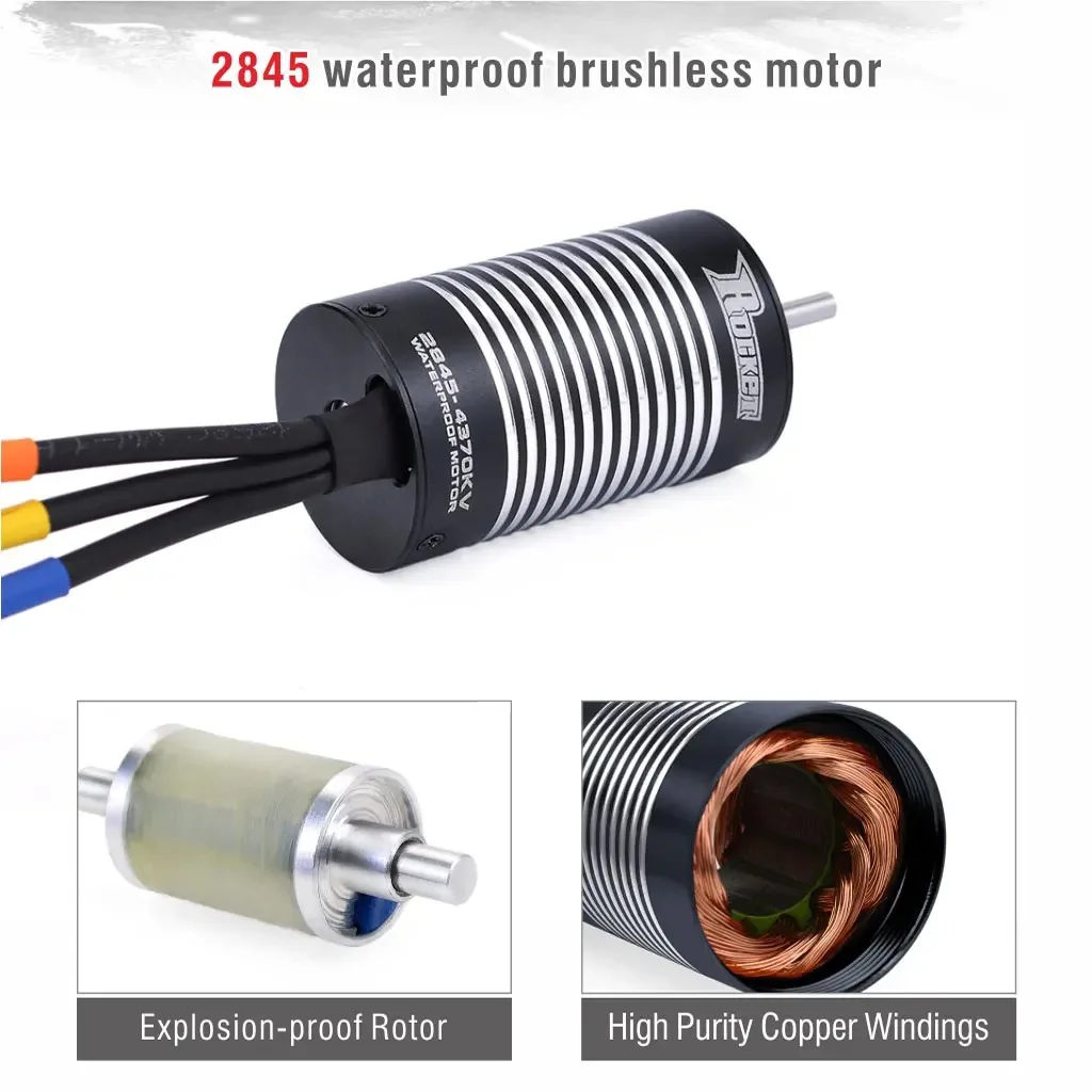 

2845 Waterproof Brushless Motor 3100KV 3800KV 4370KV 5000KV for Traxxas On Road 10428 12428 1/12 RC Car