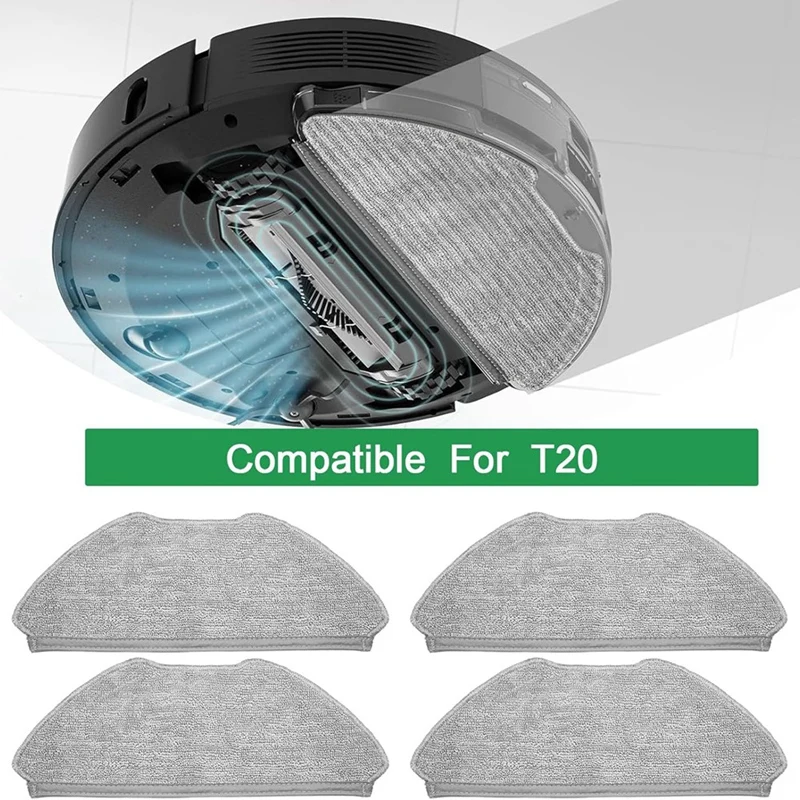 Mop Cloth Pads For AIRROBO T20 Robot Vacuum Cleaner Spare Parts,Washable Soft Microfiber Mops