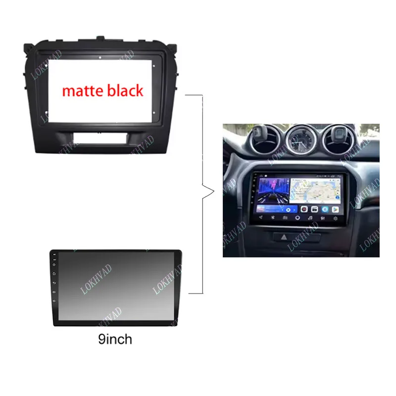 9 Inch For Suzuki VITARA 2015-2019 Car Frame Fascia Adapter Android Radio Dash Fitting Panel Kit view 2