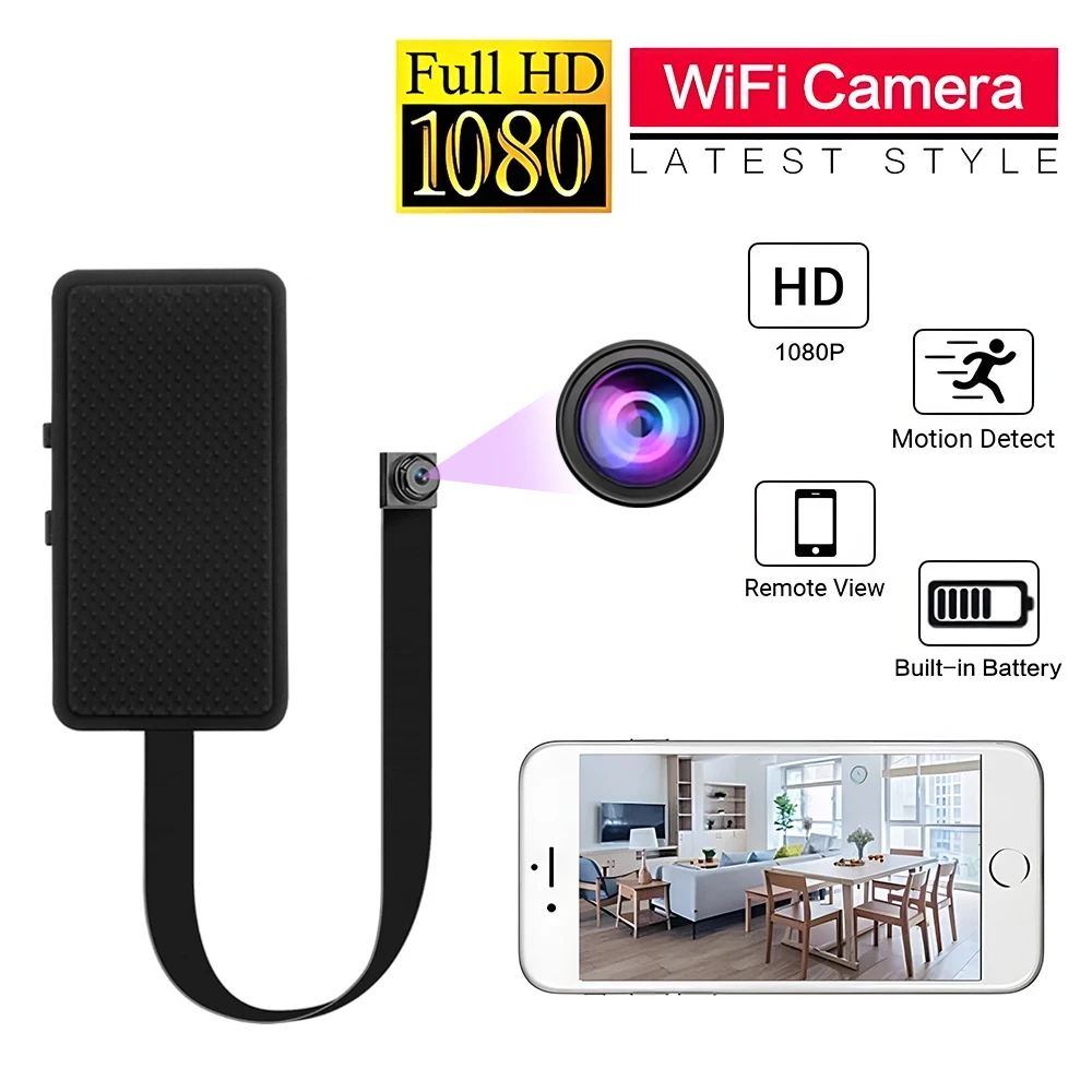 Imagem -02 - Câmera Wi-fi Faça Você Mesmo Portátil Mini Camara Wifi 4k Micro Camcorder P2p sem Fio Webcam Video Recorder Home Security Nanny Câmera