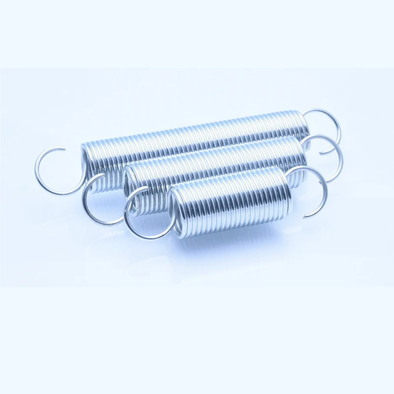Stainless Steel Open S Hook Tension Spring Tensile Springs Galvanized Stretching Spring Wire Diameter 0.7mm O.D 6-12mm L 15mm