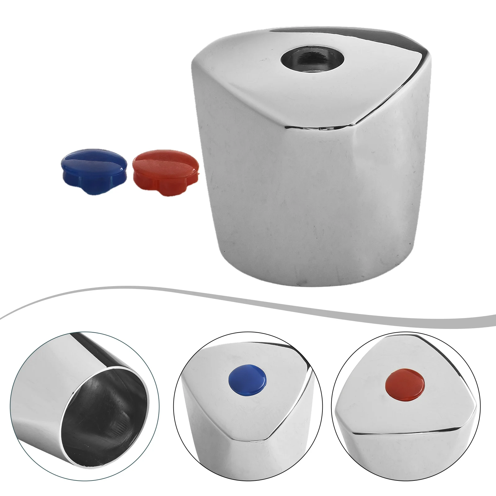 

Детали для ванной комнаты Ручной рычаг Детали раковины Поворотная ручка Ручки для смесителя Холодная теплая ручка капота Красный Серебристый Универсальное использование