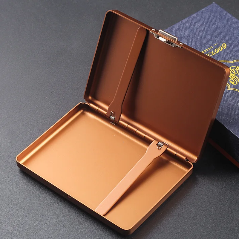 6/7mm Stainless Steel 9 Sticks Cigarette Box Slim Portable Metal Case for Medium Thick Cigarettes Accessories - view 4