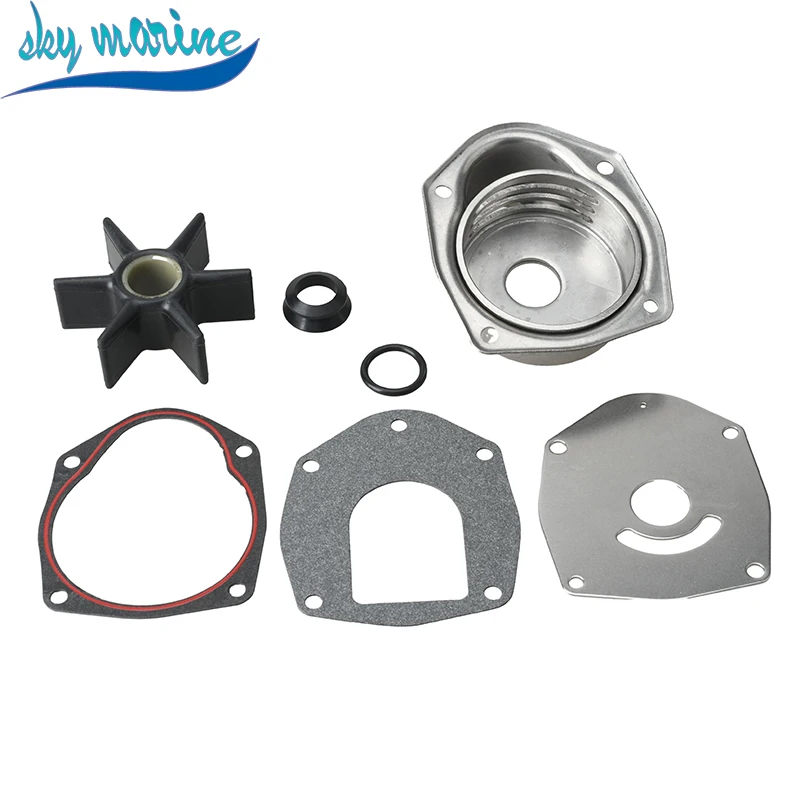 Water Pump Impeller Kit with Housing for Mercruiser Sterndrive Engines Alpha I Gen II Mercury Mariner 40-350 HP 46-817275A1