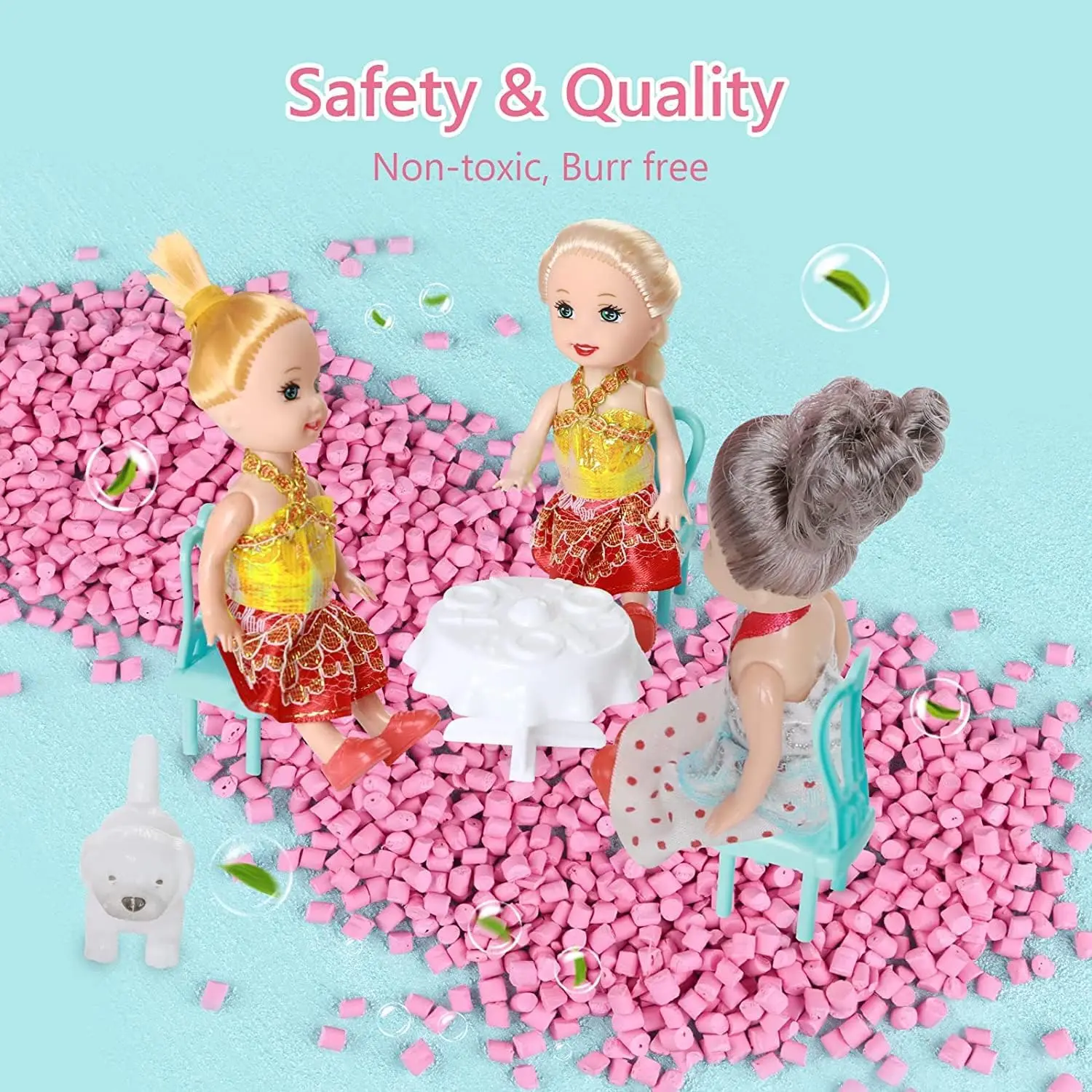 بيت الدمية للفتيات مع غرف أضواء دمى الشكل الجراء اكسسوارات الأثاث الأميرة طفل دمية مسرح هدية #3