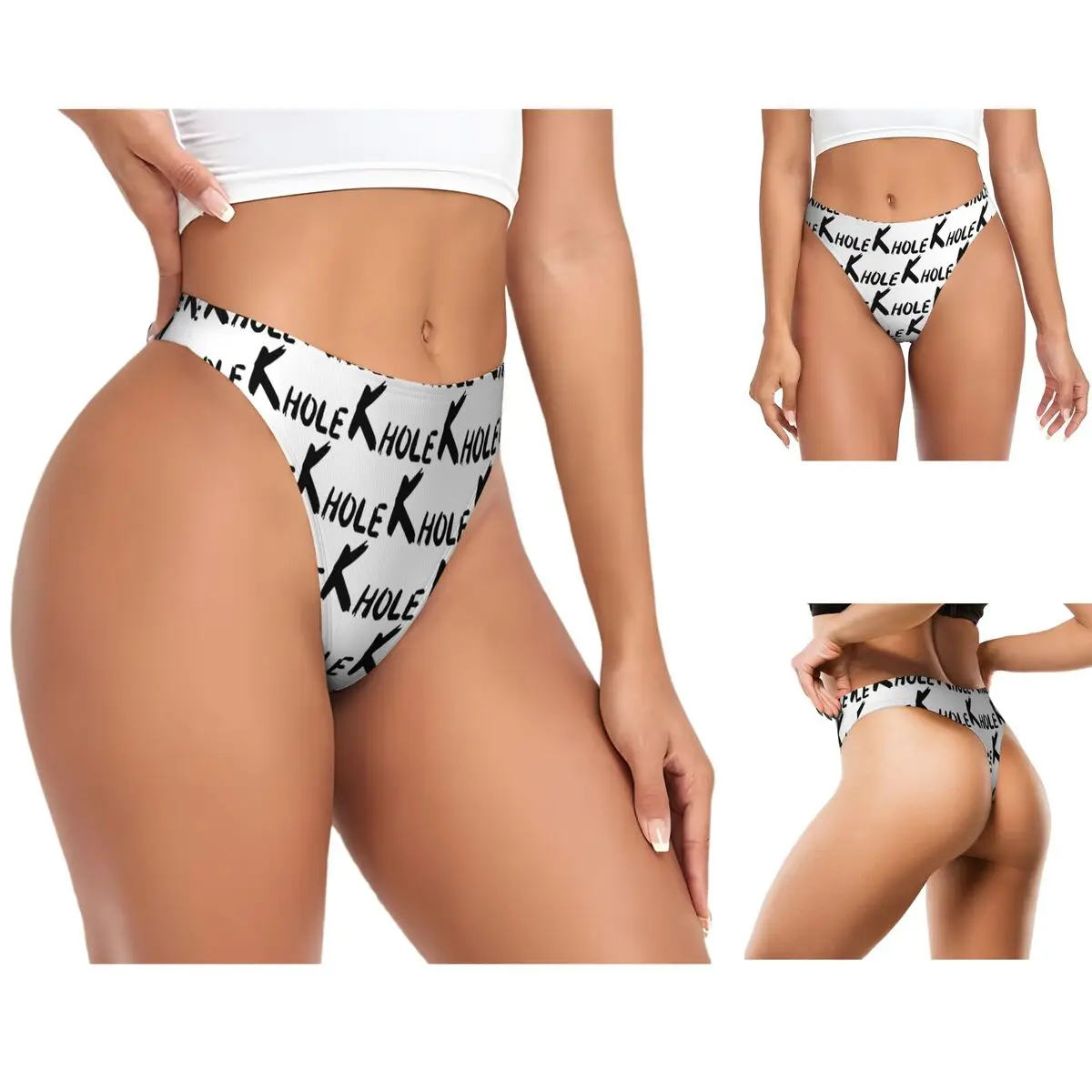 Tanga transpirable elástica para mujer con efecto de ketamina K-Hole, ropa interior cómoda