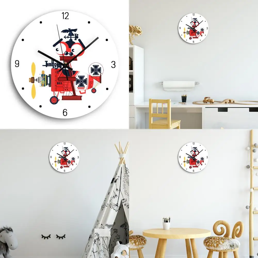 

Акриловые настенные часы с мультяшным роботом, часы для гостиной, электронные кварцевые часы, креативный милый бестселлер