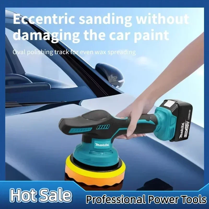 Makita Brushless Cordless Car Polisher 8 Variable Speed Waxing Buffer For 18V Battery Auto Paint Scratch Remover Polishing Tool - view 6