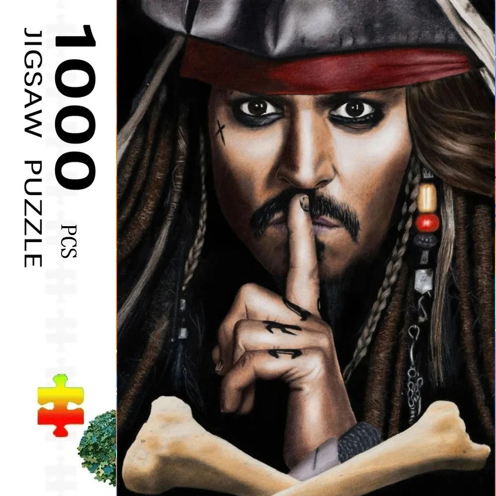 

1000pcs Jigsaw Puzzle, Gothic Captain Jack Sparrow Puzzle, Perfect for DIY Creative Fun with Family,Gift ,teasing Toy