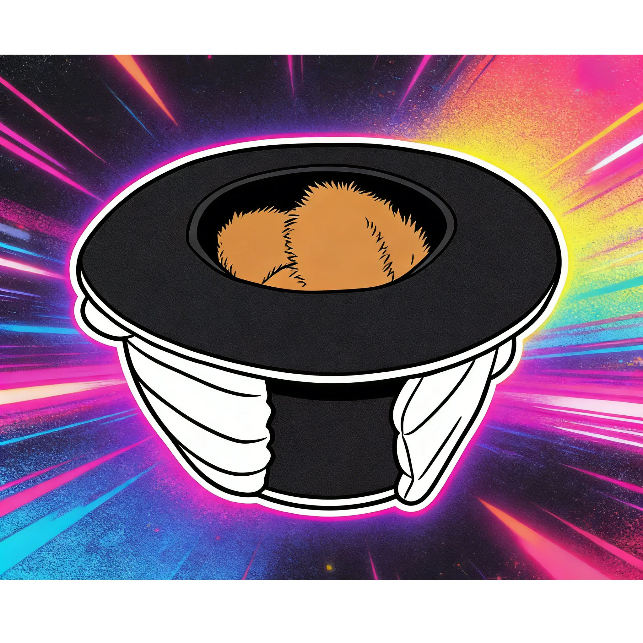 Rabbit in Hat Puppet (Brown/Yellow) Magic Tricks Cute Little Bunny Magia Magician Stage Illusions Gimmick Comedy