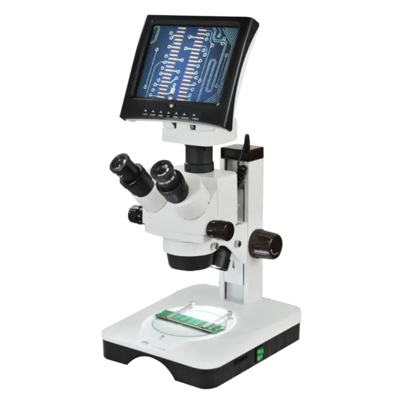 7X-45X Zoom Stereo Trinocular microscope with LCD Screen Up and down light source Mobile Phone Repair tool