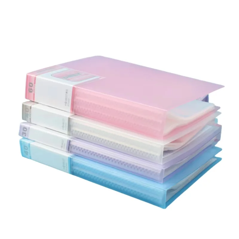 A5 Multilayer File Folder Insert Data Book 40-100 Pages Transparent Loose-leaf Students Paper Storage Office Management Supply