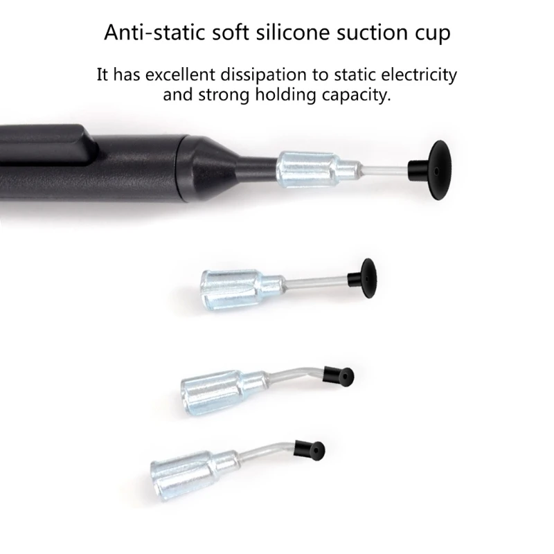 1Set Solders Extractions Removal Tool Vacuum Pen with Suctions Pad Headers Pumps for Sucking IC/ Chip KXRE